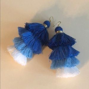 Quadruple Tier Tassel Earrings